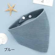 スタイ よだれかけ ビブ ガーゼ ベビー 赤ちゃん 三角スタイ スナップボタン 着脱簡単 よだれカバー お食事 無地 シンプル かわいい おしゃれ 男の子 女の子 幼児 乳児 子供 子ども