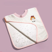 タオルエプロン スタイ ベビー用品 赤ちゃん 子供用 大きめ お食事エプロン 防水 よだれ掛け 前掛け 歯磨き うがい 洗顔 手拭き 水濡れ防止 肩ボタン かわいい キッズ 吸水 ワンポイント 保育園 幼稚園