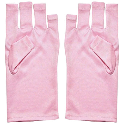 ネイル用UVカット手袋 UVカットグローブ ハンドケア用品 指先なし ネイルグローブ 紫外線対策 ピンク バリエーション画像