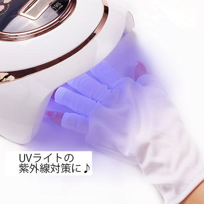 ネイル用UVカット手袋 UVカットグローブ ハンドケア用品 指先なし ネイルグローブ 紫外線対策 商品画像2