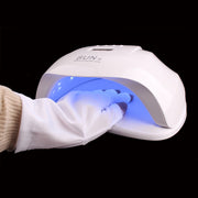ネイル用UVカット手袋 UVカットグローブ ハンドケア用品 指先なし ネイルグローブ 紫外線対策 ジェルネイル UVライト対策 ネイルライト対策 ネイルケアグッズ ネイルケア用品 手袋 グローブ ネイルアート用品 ショート 指なし ブラック ホワイト 黒 白