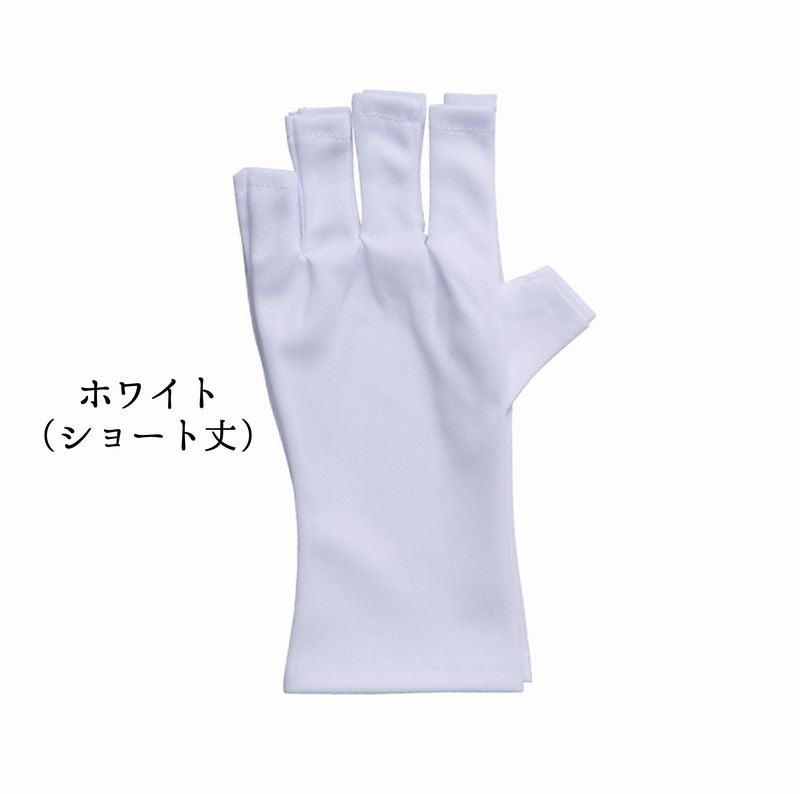 ネイル用UVカット手袋 UVカットグローブ ネイルケア用品 指先なし ネイルグローブ 紫外線対策 商品画像2