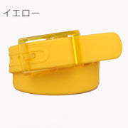 ラバーベルト レディース 女性 シリコン ピンバックル プラスチックバックル 無地 単色 シンプル ソフト 柔らかい カラバリ豊富