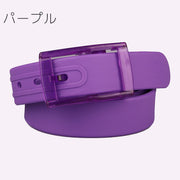 ラバーベルト レディース 女性 シリコン ピンバックル プラスチックバックル 無地 単色 シンプル ソフト 柔らかい カラバリ豊富