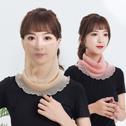 スカーフ フェイスカバー ネックカバー レディース 女性用 シースルー メッシュ 無地 ラメ キラキラ 通気性 薄手 日焼け防止 紫外線対策 おしゃれ かわいい 冷房対策 カラバリ豊富 ブラック グレー ピンク レッド ブルー グリーン パープル 黒 赤 青 緑 紫