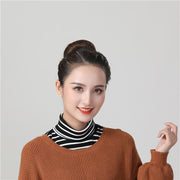 付け襟 つけ襟 付けタートル タートルネック レディース 重ね着風 レイヤード風 着ぶくれしない シンプル カジュアル ボーダー柄 お洒落 おしゃれ 可愛い かわいい 重ね着 大人女子 婦人 ファッション小物