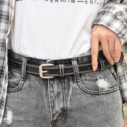 ベルト レディース 女性 婦人 ファッション小物 服飾小物 細ベルト レザー調 シンプル サイズ調節 かわいい おしゃれ カジュアル