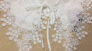 つけ襟 付け襟 レディース 女性 婦人 角襟 レース 刺繍風 フラワー 花 無地 フェイクカラー レイヤード風 重ね着風 シンプル 便利 おしゃれ ホワイト 白