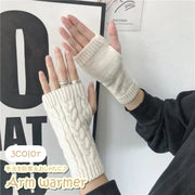 アームウォーマー アームカバー ハンドウォーマー レディース 女性 婦人 服飾小物 ファッション小物 アラン模様 ニット 無地 単色 シンプル かわいい おしゃれ 指なし手袋 手首 防寒