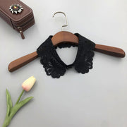 つけ襟 付け襟 単品 1個 レディース 女性 婦人 角襟 レース 刺繍風 フラワー 花 無地 フェイクカラー レイヤード風 重ね着風 シンプル 便利 おしゃれ ホワイト 白