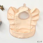 スタイ よだれかけ ベビー 赤ちゃん キッズ 女の子 男の子 乳児 エプロン つけ襟 ビブ フリル マジック テープ 無地 単色 汚れ防止 お食事エプロン ファッション小物 かわいい キュート ガーリー おしゃれ シンプル お出かけ お呼ばれ 誕生会 写真撮影 茶 緑 ピンク