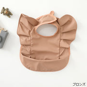 スタイ よだれかけ ベビー 赤ちゃん キッズ 女の子 男の子 乳児 エプロン つけ襟 ビブ フリル マジック テープ 無地 単色 汚れ防止 お食事エプロン ファッション小物 かわいい キュート ガーリー おしゃれ シンプル お出かけ お呼ばれ 誕生会 写真撮影 茶 緑 ピンク