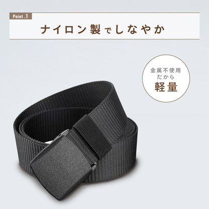 ナイロンベルト メンズ レディース ベルト ガチャベルト 無段階調整 商品画像3