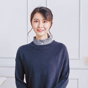 付け襟 つけ襟 レディース 女性 スタンドカラー フリル襟 シャツ風デザイン おしゃれ かわいい ストライプ柄 縦縞 上品 清楚 きれいめ オフィスファッション お出かけ デイリー 普段使い 通勤