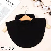付け襟 つけ襟 付けタートル タートルネック レディース 女性 重ね着風 レイヤード ボーダー しましま 単色 ストレッチ 伸縮性 あったか 暖かい
