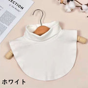 付け襟 つけ襟 付けタートル タートルネック レディース 女性 重ね着風 レイヤード ボーダー しましま 単色 ストレッチ 伸縮性 あったか 暖かい