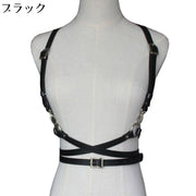 ボディハーネス ハーネスベルト サスペンダー レディース PUレザー 多重ベルト パンク ロック ゴスロリ ボンテージ コスプレ衣装