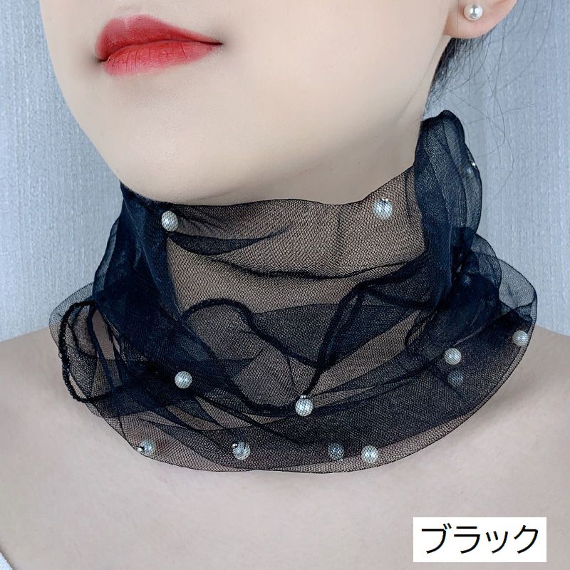 スカーフ ネックカバー レース レディース 首巻き かぶる 商品画像2