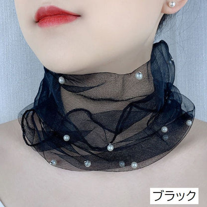 スカーフ ネックカバー レース レディース 首巻き かぶる 商品画像2