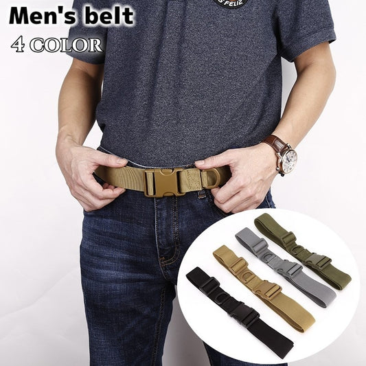 ベルト メンズ 男性用 穴なし ワンタッチバックル シンプル 商品画像