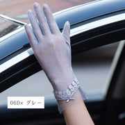 手袋 レディース 女性用 レース シースルー 透け感 紫外線対策 UV対策 日焼け防止 ドライブ 運転 自転車 スマホ対応 メッシュ 通気性 おしゃれ かわいい エレガント フェミニン 女子力 タッチパネル対応 ブラック ホワイト ピンク ベージュ グレー 黒 白