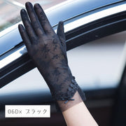 手袋 レディース 女性用 レース シースルー 透け感 紫外線対策 UV対策 日焼け防止 ドライブ 運転 自転車 スマホ対応 メッシュ 通気性 おしゃれ かわいい エレガント フェミニン 女子力 タッチパネル対応 ブラック ホワイト ピンク ベージュ グレー 黒 白