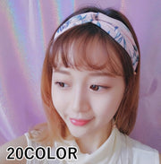 ヘアバンド カチューム ヘアターバン ヘアアクセサリー 髪飾り まとめ髪 ヘアアレンジ ねじりデザイン 後ろゴム 可愛い おしゃれ ガーリー 花柄 ドット柄 水玉 ボーダー柄 チェック柄