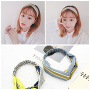 ヘアバンド カチューム ヘアターバン ヘアアクセサリー 髪飾り まとめ髪 ヘアアレンジ ねじりデザイン 後ろゴム 可愛い おしゃれ ガーリー 花柄 ドット柄 水玉 ボーダー柄 チェック柄