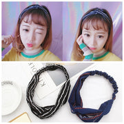 ヘアバンド カチューム ヘアターバン ヘアアクセサリー 髪飾り まとめ髪 ヘアアレンジ ねじりデザイン 後ろゴム 可愛い おしゃれ ガーリー 花柄 ドット柄 水玉 ボーダー柄 チェック柄