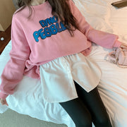 付け裾 つけ裾 フェイクレイヤードシャツ 重ね着風 レディース シャツ ウエストゴム 無地 体型カバー 前ボタン おしゃれ かわいい シンプル テールカット ラウンドカット デイリー カジュアル 普段使い ホワイト 白 ブラック 黒 女性用 婦人用