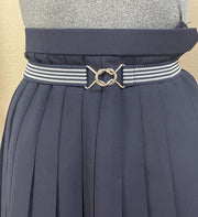 スカートベルト ゴムベルト スクールベルト だるまベルト レディース スカート丈調整 裾上げ 学生服 制服 伸縮性 バックル 柄