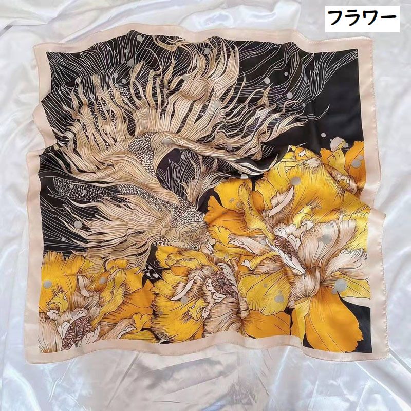 スカーフ レディース 女性用 70cm角 首元 アレンジ 商品画像3