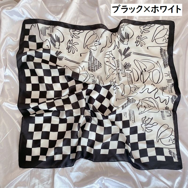 スカーフ レディース 女性用 70cm角 首元 アレンジ 商品画像4