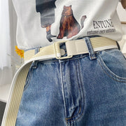 ベルト レディース 女性 婦人 ファッション小物 服飾小物 キャンバス ライン サイズ調節 かわいい おしゃれ カジュアル