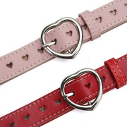 ベルト レディース 女性 ファッション雑貨 ハート バックル フェイクレザー PUレザー ブラック ブラウン ピンク レッド シンプル カジュアル ガーリー フェミニン 可愛い キュート おしゃれ