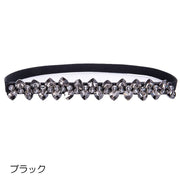 ベルト レディース ラインストーン ビジュー ストーン 細め 穴なし フリーサイズ ファッション 上品 パーティー 結婚式 フォーマル おしゃれ かわいい エレガント ゴージャス シンプル 黒 ワンピース ドレス キラキラ 細身 女性 細い ライン スナップボタン ゴム ストレッチ シック 大人