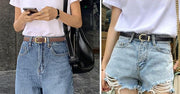 ベルト レディース 細め 細身 スリム 女性用 ゴールドバックル レザー ピンバックル 定番 ベーシック プレーンベルト マット ウエストマーク おしゃれ シンプル カジュアル デイリー お出かけ フェミニン 婦人用 ファッション小物 ブラック 黒 ブラウン 茶 ダークブラウン ベージュ