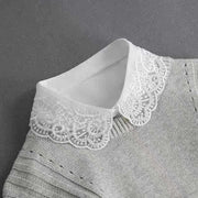 付け襟 つけ襟 レディース 花柄 レース 刺繍 スカラップ 白襟 重ね着風 レイヤード風 ブラウス襟 おしゃれ かわいい フェミニン 大人可愛い フォーマル カジュアル デイリー ガーリー キュート お出かけ デート 普段使い 女性用 婦人用 ファッション小物