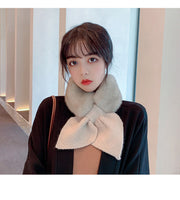 ティペット マフラー レディース 女性用 フェイクファー ニット もこもこ ふわふわ 無地 ドット 可愛い おしゃれ シンプル 暖かい あったか ファッション小物 婦人用 秋 冬