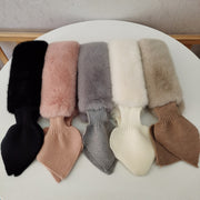 ティペット マフラー レディース 女性用 フェイクファー ニット もこもこ ふわふわ 無地 ドット 可愛い おしゃれ シンプル 暖かい あったか ファッション小物 婦人用 秋 冬