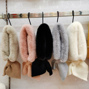 ティペット マフラー レディース 女性用 フェイクファー ニット もこもこ ふわふわ 無地 ドット 可愛い おしゃれ シンプル 暖かい あったか ファッション小物 婦人用 秋 冬