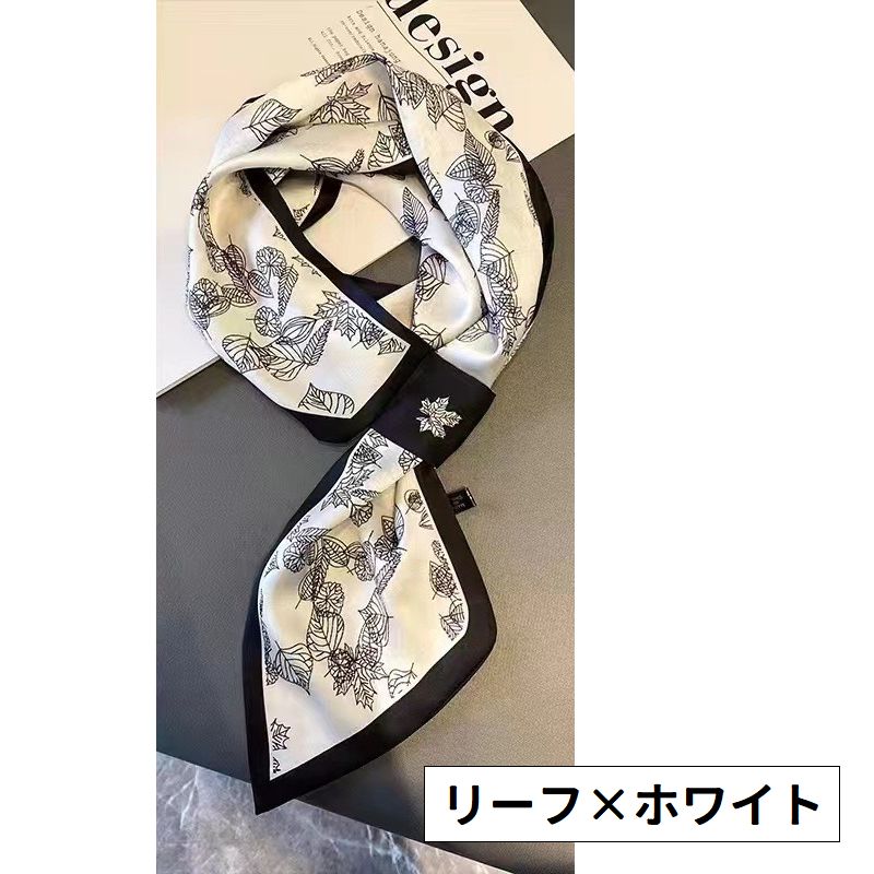 リボンスカーフ ナロースカーフ 細スカーフ ボウタイ風 バッグスカーフ レディース 商品画像4