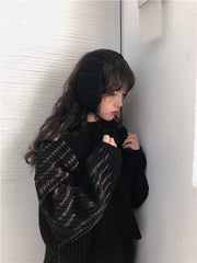 イヤーマフ 耳あて ニット レディース 女性 イヤーウォーマー 裏ボア 防寒対策 あたたかい あったか モコモコ ポンポン付き かわいい おしゃれ