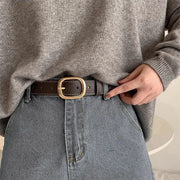 ベルト オーバルバックル 穴あきベルト レディース 105cm レザー調 ステッチ ウエストマーク 調節可 幅3cm ファッション小物 ブラック ブラウン シンプル ベーシック