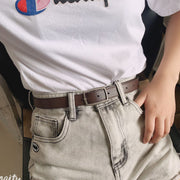 ベルト レディース 女性用 レザー調 ピンバックル ウエストマーク 穴あき フェイクレザー 定番 オーソドックス シンプル ファッション小物 婦人用 お出掛け デイリー カジュアル