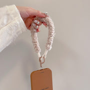 スマホストラップ ハンドストラップ リストストラップ 携帯ストラップ 落下防止 紛失防止 モコモコ かわいい 挟む カラバリ豊富