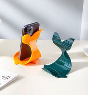 スマホスタンド タブレットスタンド 縦置き 横置き 卓上 机上 スマホホルダー クジラ型 鯨 可愛い おしゃれ 携帯スタンド スマートフォンアクセサリー 動画視聴 iPhone Android