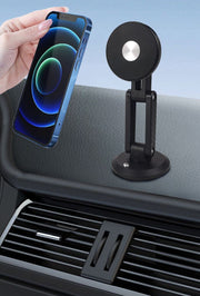 車載スマホホルダー スマホスタンド マグネット 粘着式 ダッシュボード 360度回転 長さ伸縮 角度調整可能 折りたたみ 多機能