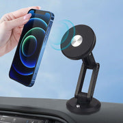 車載スマホホルダー スマホスタンド マグネット 粘着式 ダッシュボード 360度回転 長さ伸縮 角度調整可能 折りたたみ 多機能