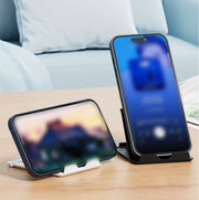 スマホスタンド タブレットスタンド 角度調節可能 6段階 スマホホルダー スマホ置き 折り畳み式 コンパクト 薄型 縦置き 横置き シンプル 滑り止め付き スマートフォン 携帯 動画視聴 テレワーク 卓上 便利